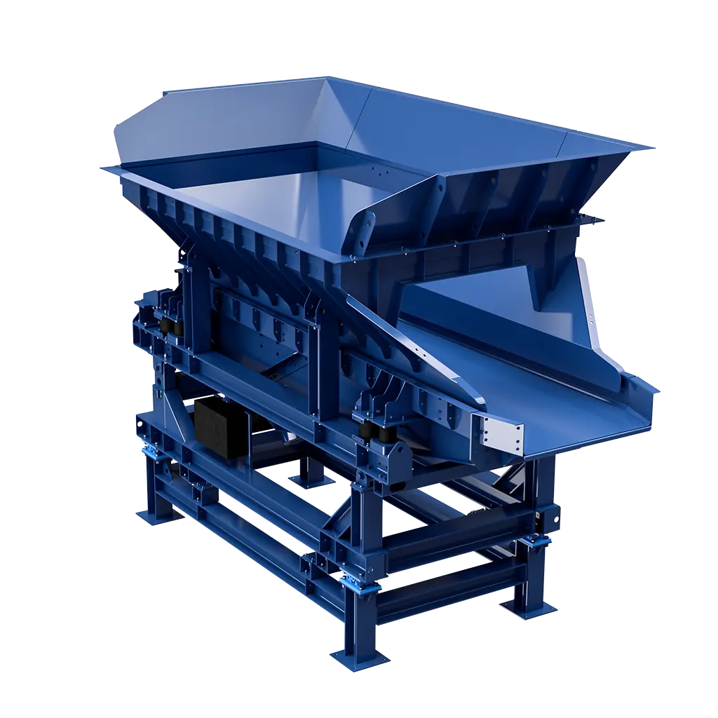 SPALECK ActiveFEED Aufgabebunker für eine optimale Materialzufuhr für Sortiergeräte im Recycling.