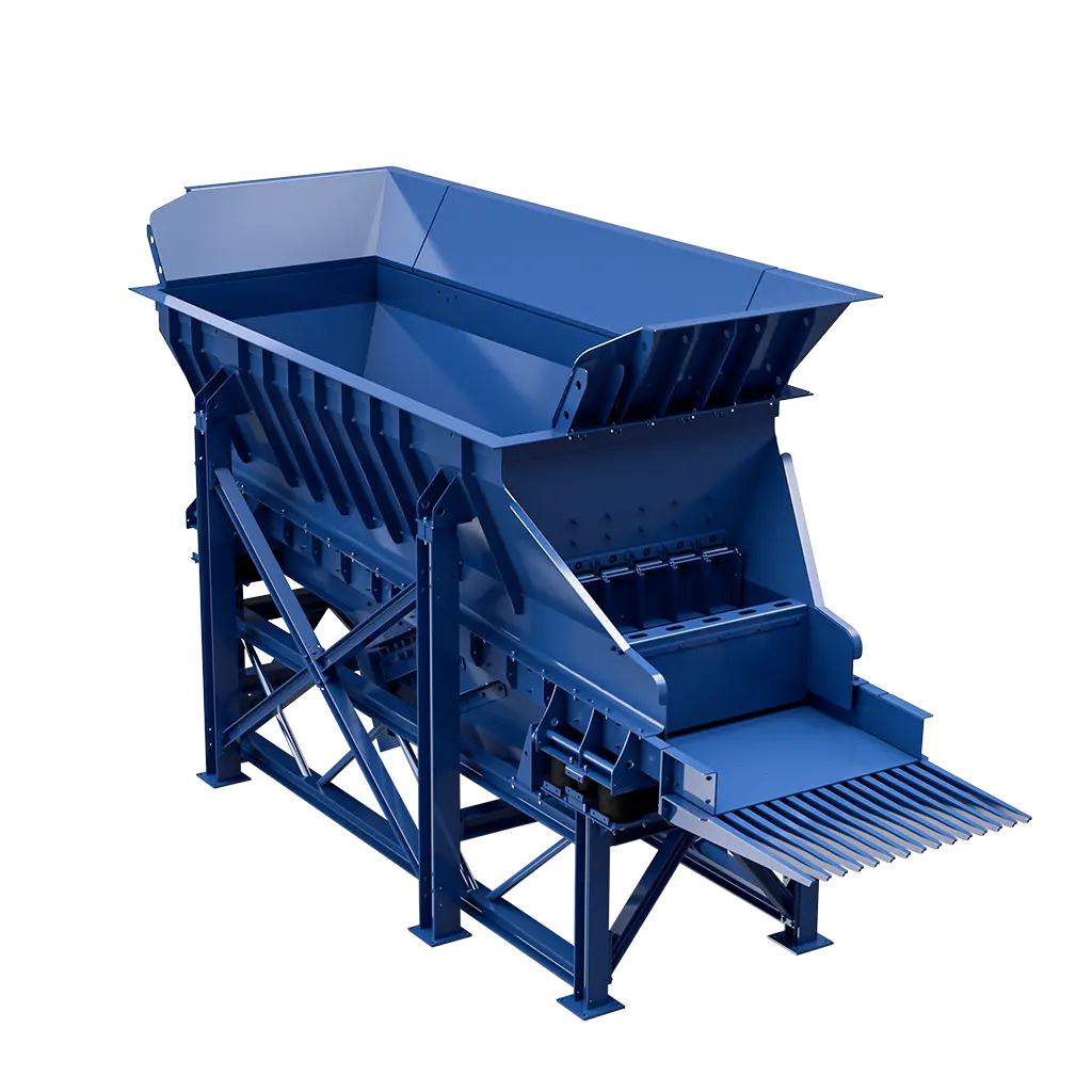 Aufgabebunker für Recyclinganlagen als Rendering
