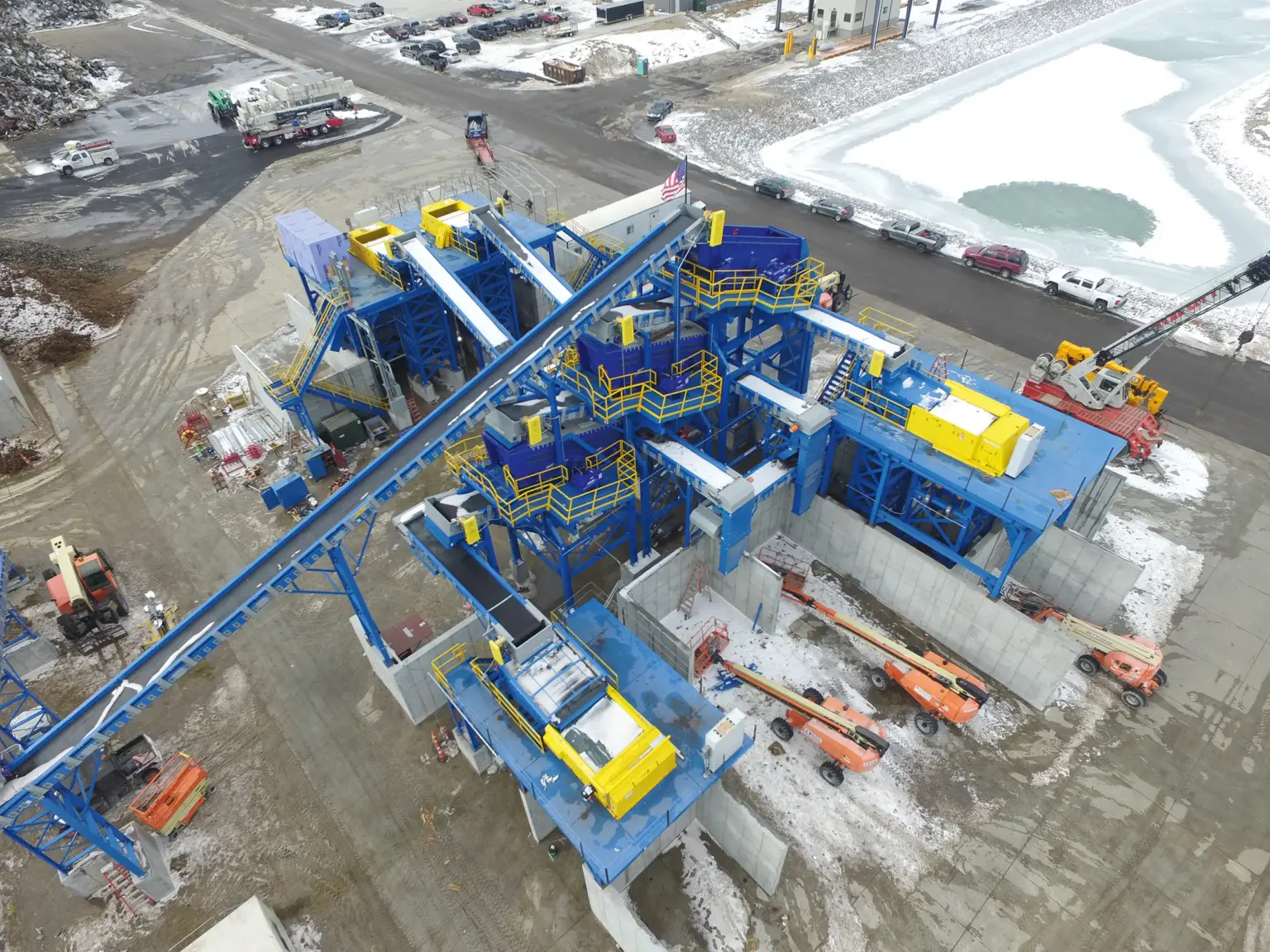 Metallrecyclinganlage mit Spannwellensiebmaschinen und Werststoffsieben von SPALECK