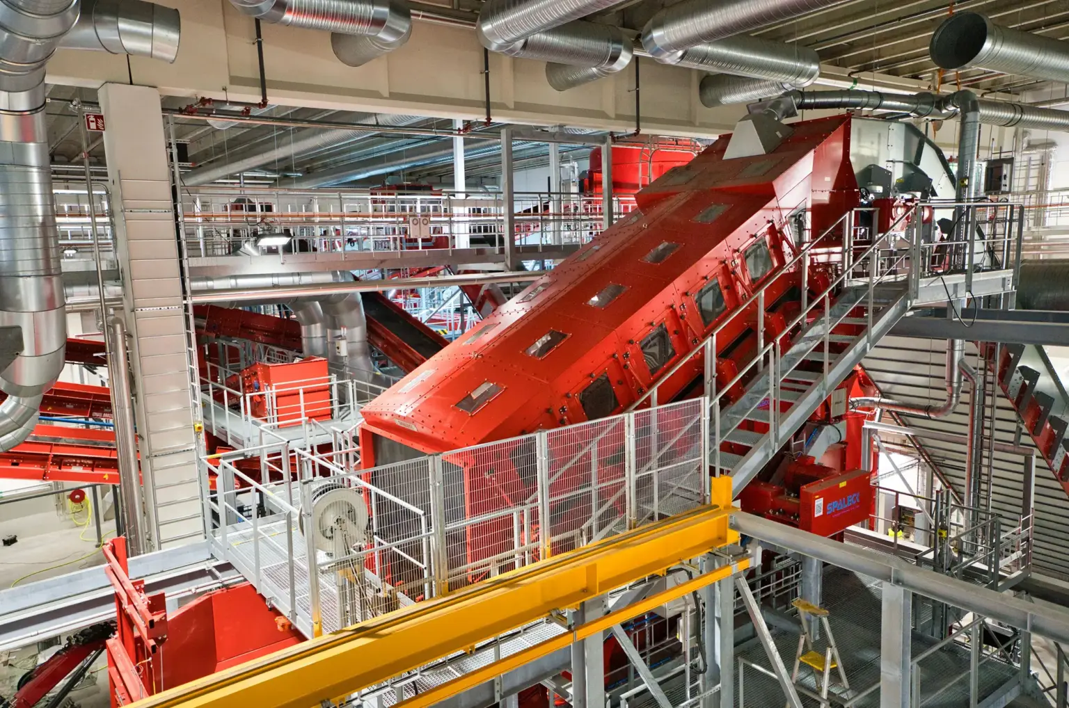 SPALECK Wertstoffsieb zur Klassierung von Hausmüll (MSW) in einer Recyclinganlage