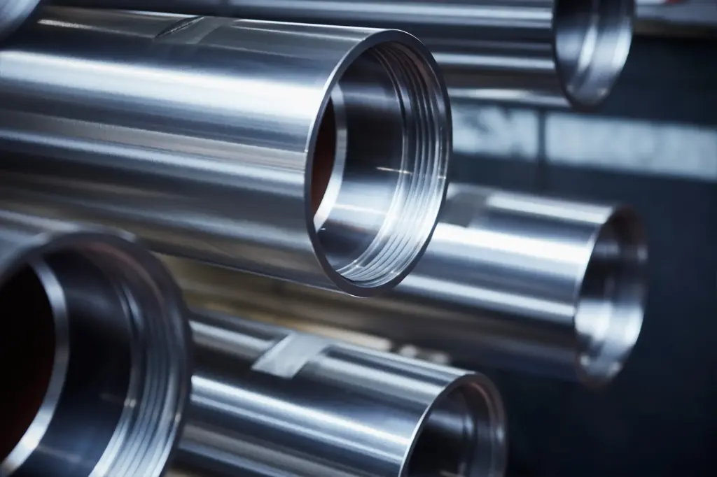 Detailblick auf CNC-Drehteile gefertigt beim Lohnfertiger SPALECK