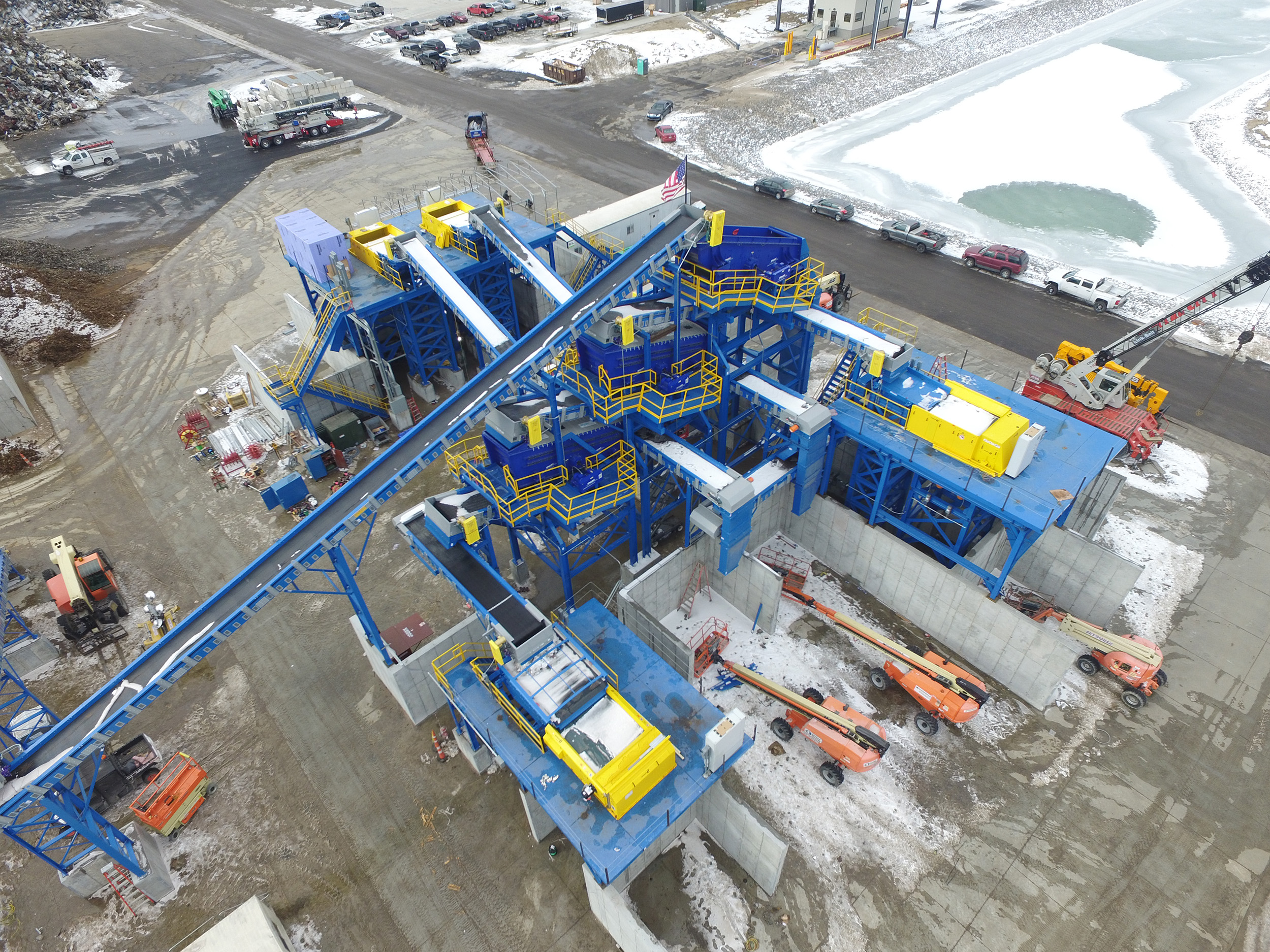 Stationäre Metalrecyclinganlage mit Spaleck Siebmaschinen