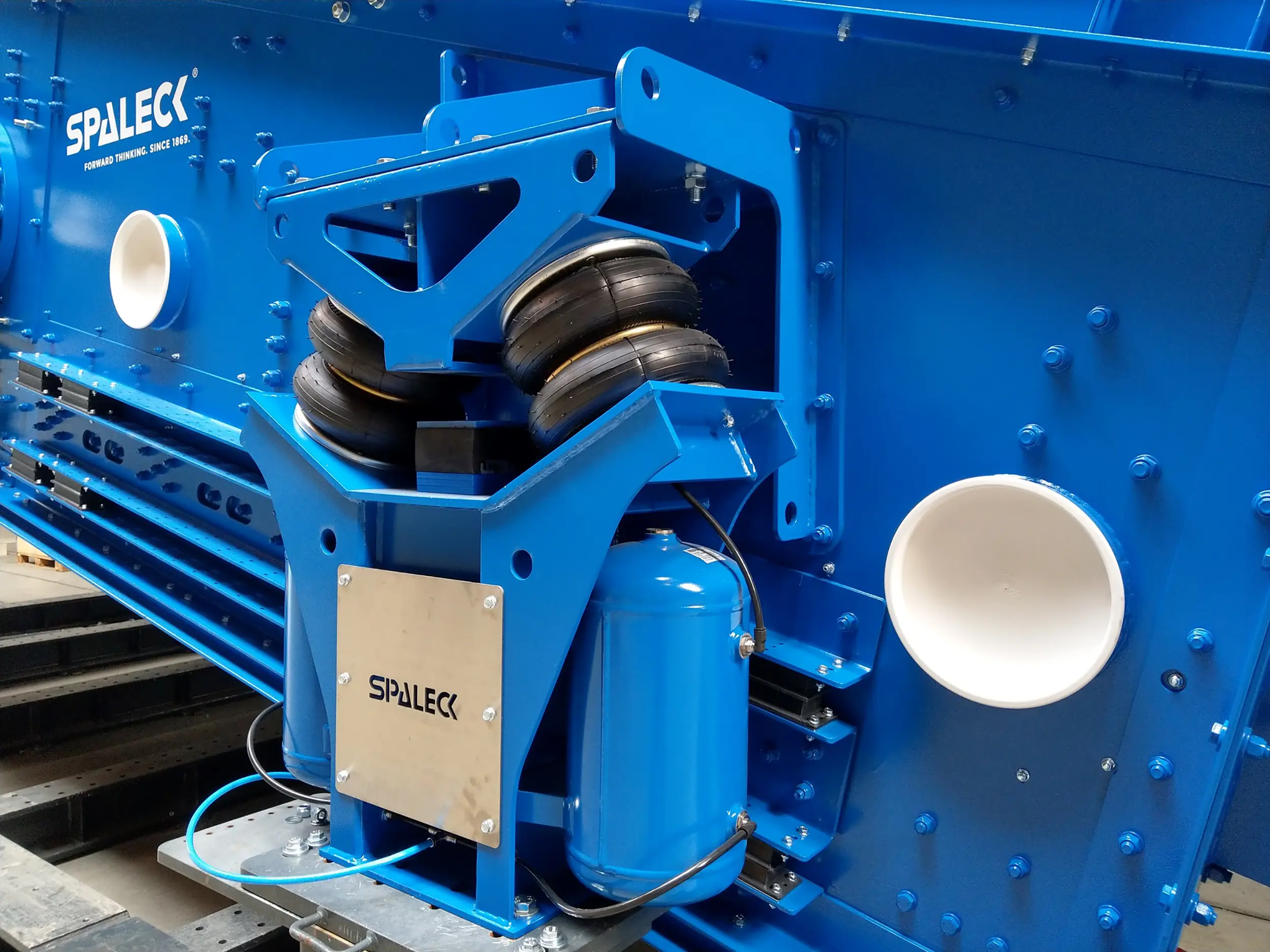 Luftfederung für Schwingmaschinen und Siebmaschinen vom Siebmaschinenspezialisten SPALECK